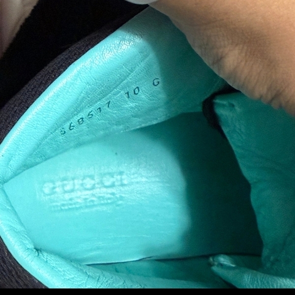 Gucci men sneakers black leather Ronnie Hi top sz.10 - Picture 4 of 17